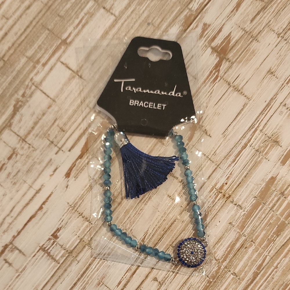 5/$25 Blue Beaded Tassel Bracelet